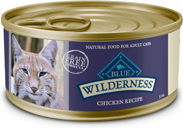 Can of Blue Buffalo Wilderness High Protein pate wet cat food